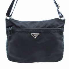 PRADA プラダ ナイロン トライアングルロゴ ショルダーバッグ クロスボディ ブラック BT0421 メンズ レディース 【中古】