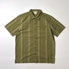 90s テリトリーアヘッド リネンマルチカラー ストライプ シャツ半袖 