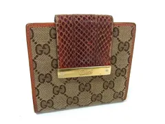 グッチ Gucci パイソン型押し財布 バンブー付き パイソン ジップアラウンドウォレット ・グレー