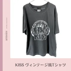 値下げ【ロックTの定番】KISS バンドTシャツ ヴィンテージ風加工