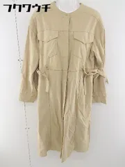◇ w closet ダブルクローゼット オープンバック サイドスリット 長袖 膝下丈 ワンピース サイズ F ベージュ レディース  【中古】 【1111260004499】のサムネイル