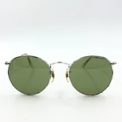 【中古】Ray-Ban ボシュロム製 ラウンドメタル グリーンレンズ サングラス[24]