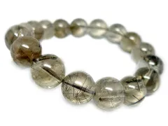 「1点もの 現品」「スモーキー」 ブラックルチルクォーツ ルチルクォーツ ブレスレット 12mm パワーストーン ブレスレット