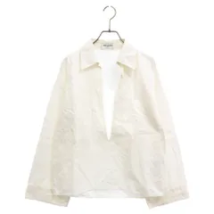 SAINT LAURENT PARIS (サンローランパリ) 23SS ヴァルーズ コットンリネンプルオーバー長袖スキッパーシャツ ホワイト 733571 Y3D50のサムネイル