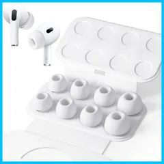 AirPods Seltureone【4組】イヤーピース Pro 第1/2世代対応 (XS/S/M/Lサイズ 各1ペア) ノイズリダクションホール付き 滑り止め ソフトシリコン Airpods Pro 交換用イヤーチップ 日本語説明書付き