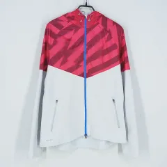 NIKE(ナイキ) レディース ピンク防風 フード ジップアップジャケット グレー 90 ( HU36974 )