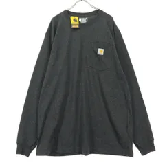 未使用 Carhartt カーハート ワンポイントロゴ 長袖 Tシャツ L ブラック ロンT メンズ 古着