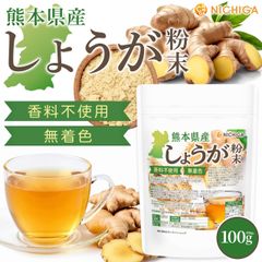 【NICHIGA／ニチガ公式】熊本県産しょうが粉末 100g 着色料香料不使用 残留農薬試験実施済み ジンジャー [04]