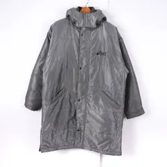 アシックス ベンチコート ロングコート スポーツウエア アウター メンズ Mサイズ グレー asics 【中古】