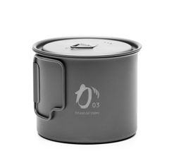 KA03  アウトドア  キャンプ用品　超軽量化  チタンポット  550ml（蓋付き)  KPOT-550-C