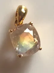 マダガスカル産 アンデシンラブラドライト オクタゴンカット 18KYG  ペンダントトップ