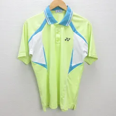D■ヨネックス/YONEX 半袖ドライポロシャツ/卓球・バドミントン【L】黄/MENS/115【中古】■