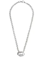 【オンラインストア限定】 GUCCI (グッチ) インターロッキングG チェーン ネックレス GCL190489 ブランド レディース アクセサリー (シルバー)