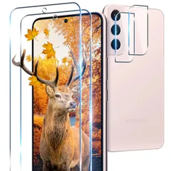 【新着商品】【4枚セット】 用 Galaxy S22 ガラスフィルム 2枚 フィルム + 2枚カメラ保護フィルムセット【 指紋認証対応 日本硝子素材 】 対応 Galaxy S22 SCG13 / SC-51C 強化ガラス 保護フィルム 飛散防止 指紋・汚れ防