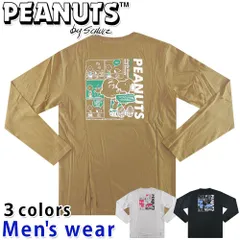 スヌーピー 長袖 Tシャツ メンズ PEANUTS 犬 プリント グッズ S1233-537A