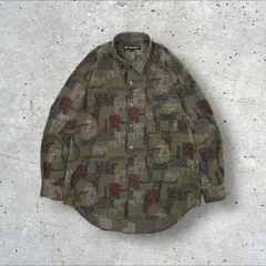 STEFANO VALENTINO PARIS アート デザイン 総柄 ポリエステル 長袖 シャツ LA