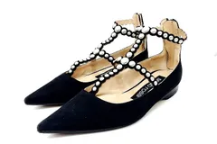 はなちゃん様専用【197213】Sergio Rossi セルジオロッシ  スタッズ アンクルストラップ パンプス 22ｃｍ  34.5 黒×シルバー金具