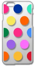 【新品未使用】iPhone6 Plus / 6s Plus アイフォン6sプラス クリア ハードケース ドット柄 水玉 (マルチカラー) スマホケース カバー cl-iphone6plus-dotbig-10
