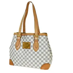送料無料 【中古】 ルイヴィトン LOUIS VUITTON ハムステッド MM ショルダーバッグ トート ダミエ アズール レザー N51206 19MA914