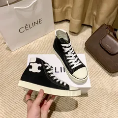 CELINE白靴ハイカットスニーカーカジュアルシューズ