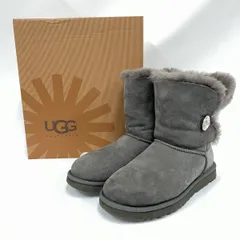 〇〇UGG アグ レディース ムートンブーツ Bailey Button Bling 24cm 3349 グレー