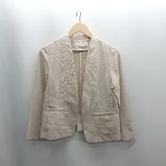 ◇ Θ NATURAL BEAUTY BASIC 薄手 長袖 ジャケット サイズM ベージュ レディース E  【1502030015737】