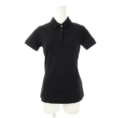 エンポリオアルマーニ EMPORIO ARMANI ポロシャツ 鹿の子 半袖 コットン ロゴ ワッペン 40 M 黒 ブラック /CK4 ■GY19のサムネイル