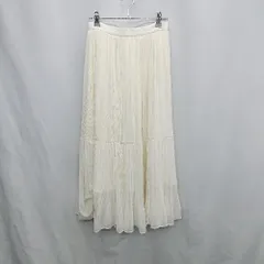◇ ⊂ MISCH MASCH ミッシュマッシュ プリーツ ロング丈 フレア スカート サイズ38 アイボリー系 レディース E  【1503060002377】