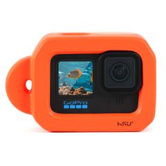 【迅速発送】HSU 超浮力 gopro フローティングケース 水中 アクセサリー オレンジフロートケース ゴープロ保護ケース ダイビング用フローティングプロテクトカバー 沈没防止 GoPro Hero13/ 12/11/10/9 アクセサリーに適用