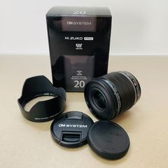 美品　OM SYSTEM M.ZUIKO DIGITAL ED 20mm F1.4 PRO 元箱付属品完備 純正別売りプロテクター付き	C3308	　60サイズ発送
