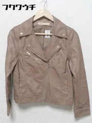 ◇ AS KNOW AS アズノゥアズ 長袖 ジップアップ ダブル ジャケット サイズレディース ベージュ系 レディース 【中古】 【1002800645589】