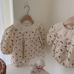 花柄　ロンパース　/ ワンピース　女の子