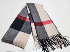 エンヤ バーバリーチェック カシミヤ 100 マフラー 非常に良好な状態 ユニセックス可能