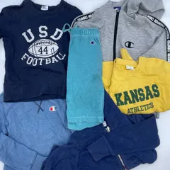 [6点セット] チャンピオン ハーフパンツ スウェット トレーナー ジップアップ 120-140 キッズ CHAMPION ジュニア