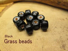 B-4　ホワイトハート【ガラスビーズ】ブラック(黒)【数量1で10個入り】アクセサリーパーツ 艶アリ 材料 商品番号： 06