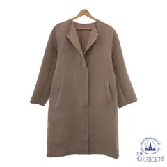 【訳アリ】Apuweiser-riche アプワイザーリッシェ アウター ロングコート ノーカラー 紐ベルト付き ひざ丈 長袖 レディース ベージュ 1 901-11828 送料無料 古着