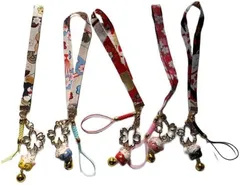 notomowarriors 招き猫ハンドストラップ 5本セット スマホ カメラ ゲーム用 落下防止 リストストラップ(マルチカラー)