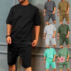 セットアップ メンズ 夏 半袖 上下セット tシャツ カーゴパンツ ルームウェア 夏用 作業着 快適
