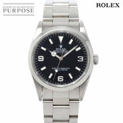 ロレックス エクスプローラー1 14270 U番 メンズ 腕時計 ブラック 文字盤 オートマ 自動巻き ウォッチ Explorer I 90228043