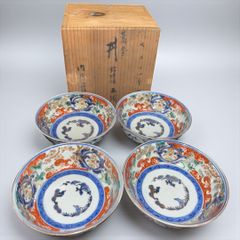 五代 佐藤走波 染付花鳥文四寸皿 五客 共箱 鉢 向付 人気陶芸作家 希少