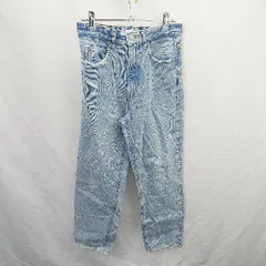 ◇ Θ MOUSSY マウジー 無地 ストレートジーンズ サイズ24 ライトブルー系 メンズ E  【1507030006457】