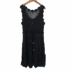 #snc GKITALIYA 伊太利屋 チュニック 7 黒系 かぎ編み ノースリーブ ビーズ レディース [925088]のサムネイル