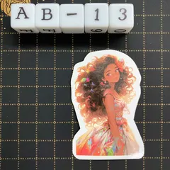 防水ステッカー　プリンセス　お姫様　イラスト　かわいい　装飾　シール　AB-13