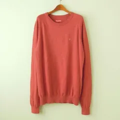 supreme 10ss コットンニット heather crew sweater 淡い赤 M  (m-036)