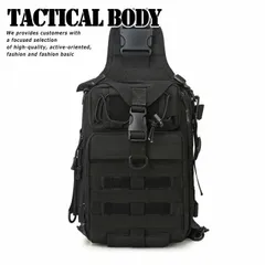 【大容量】ボディバッグ バッグ メンズ レディース タクティカル 斜めがけバッグ ショルダー ワンショルダー ミリタリー プレゼント ギフト 父の日 Ipad 7987846 (ブラック)