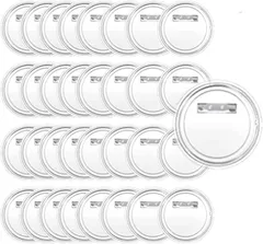 Anopono ボタンバッジ 33個セット 透明アクリル缶バッジ 丸型・安全ピン付き DIY・手作りボタンバッジ作成キット