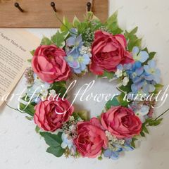 光触媒☆ 40cm ミモザスワッグユーカリ かすみ草 造花 アーティ