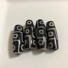 065 九眼天珠 天眼石 ブラック　約10*30mm 4個のサムネイル