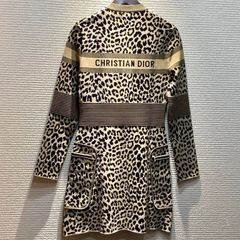 ★お盆期間限定価格★  クリスチャンディオール ChristianDior 豹柄 レオパード柄 ロゴ ニットワンピース レディース [F36I40] 1F4R03AM530 F753/T132