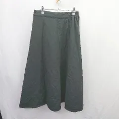 ◇ ⊇ SMILE LAND スマイルランド ウエストゴム ロング フレア スカート サイズL ブラック系 レディース E  【1506230020973】